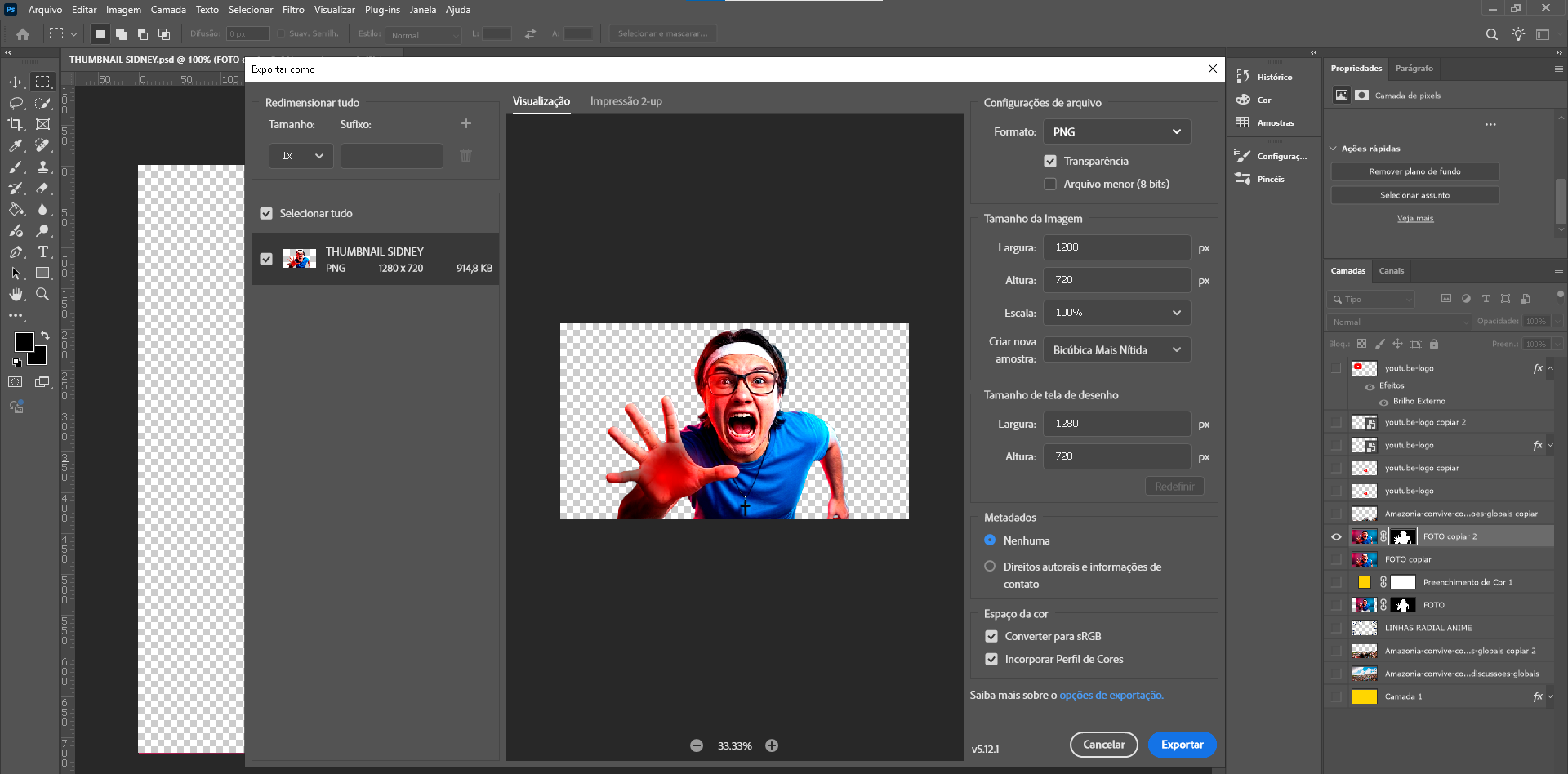 Salvando PNG com transparência
